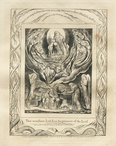 The Book of Job: Pl. 5, Then went Satan forth from the presence of the Lord de William Blake