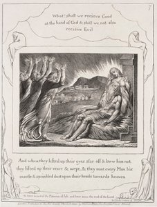 The Book of Job:  Pl. 7, And when they had lifted up their eyes de William Blake