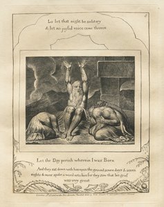 The Book of Job:  Pl. 8, Let the Day perish wherein I was Born de William Blake