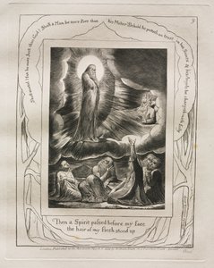 El Libro de Job: Pl. 9, Entonces un espíritu pasó delante de mi rostro, el pelo de mi carne se erizó, 1825