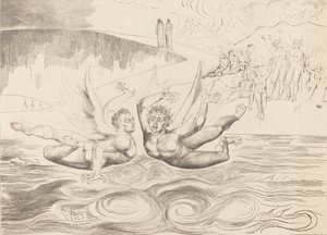 El círculo de los funcionarios corruptos, los demonios se atacan entre sí de William Blake
