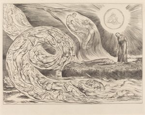 El círculo de los lujuriosos: Paolo y Francesca de William Blake