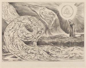 El círculo de los lujuriosos: Paolo y Francesca de William Blake