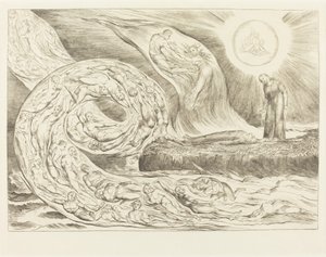 El círculo de los lujuriosos: Paolo y Francesca de William Blake