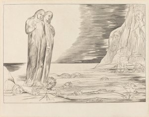 El círculo de los traidores; El pie de Dante golpeando a Bocca degli Abbate