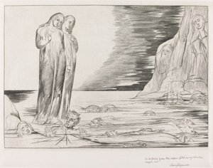 El círculo de los traidores; El pie de Dante golpeando a Bocca degli Abbate