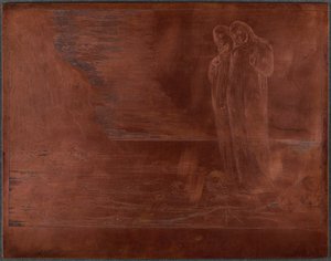 El círculo de los traidores; el pie de Dante golpeando a Bocca degli Abbate de William Blake