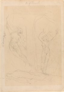 La Hija de los Hombres se Convierte en Sirena de William Blake