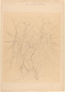 El Descenso de los Ángeles a una de las Hijas de los Hombres de William Blake