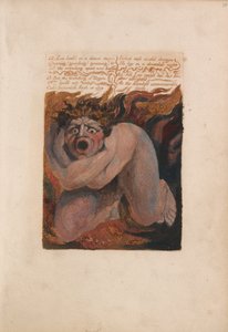 El Primer Libro de Urizen, Placas 10, 12- Los Aulló en un Estupor Lúgubre (Bentley 7) de William Blake