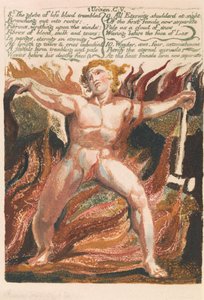El Primer Libro de Urizen, Lámina 15, "8. El globo de sangre vital tembló. . . ." (Bentley 18) de William Blake