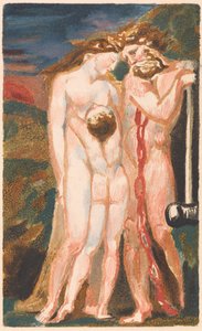Primer libro de Urizen, lámina 18 (Bentley 21) de William Blake
