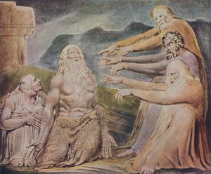 El hombre justo y recto es objeto de burla, c1825, 1947 de William Blake