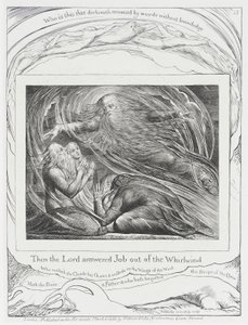 El Señor responde a Job desde el torbellino de William Blake