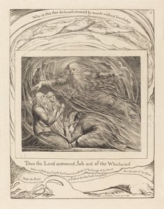 El Señor Respondiendo a Job desde el Torbellino de William Blake