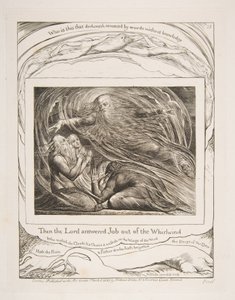 El Señor respondiendo a Job desde el torbellino, de Ilustraciones del Libro de Job, 1825-26