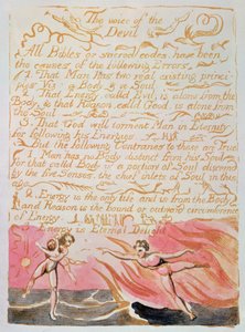 El matrimonio del cielo y el infierno; La voz del diablo de William Blake