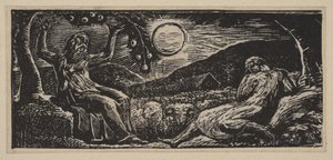 Thenot bajo un Árbol Frutal, de Pastorales de Virgilio de Thornton, 1821 de William Blake