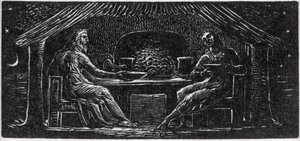 Thenot y Colinet cenan juntos, ilustración de 