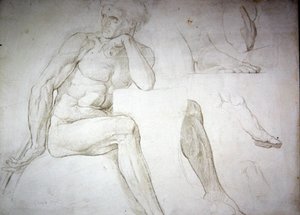 Estudios de desnudo masculino de William Blake Richmond