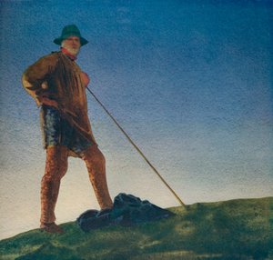 El pastor escucha los cañones al amanecer, c1910, c1932 de William Blamire Young