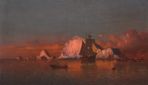 Pescando en la costa de Labrador, 1880