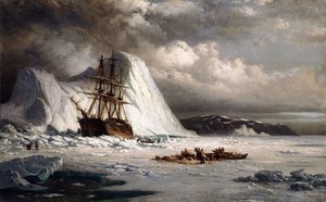 Barco atrapado en el hielo