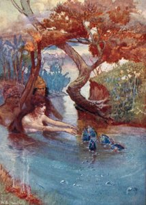 Ilustración para Vathek, An Arabian Tale, de William Beckford (litografía en color) de William Bradshaw Handforth