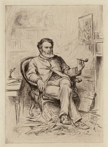 David Masson, Profesor de Retórica y Literatura Inglesa (grabado) de William Brassey (after) Hole