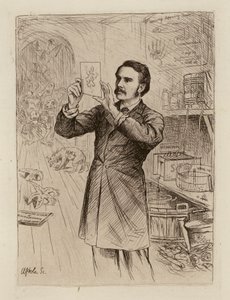 James Cossar Ewart, Profesor de Historia Natural (grabado) de William Brassey (after) Hole