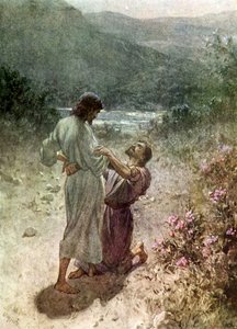 Jacob y el ángel en Peniel de William Brassey Hole
