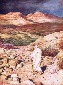 Jesús siendo llevado al desierto para ser tentado por el diablo de William Brassey Hole