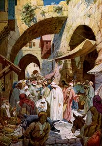 Jesús cura a una mujer enferma - Biblia de William Brassey Hole