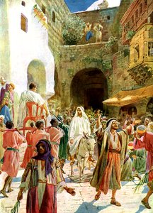 Jesús entra en Jerusalén - Biblia de William Brassey Hole