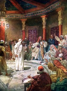 Jesús es interrogado por el sumo sacerdote Caifás - Biblia