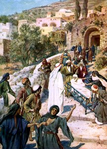 Jesús resucita al hijo de la viuda de Naín de William Brassey Hole