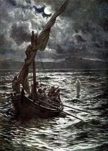 Jesús camina sobre el agua - Biblia de William Brassey Hole