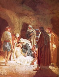 José de Arimatea colocando el cuerpo de Jesús en su propia tumba
