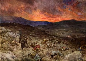 La muerte de Saúl en Gilboa de William Brassey Hole