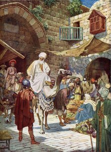 Los Reyes Magos llegan a Belén - Biblia de William Brassey Hole
