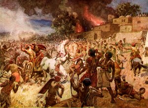 La muerte del rey Josías en Meguido de William Brassey Hole