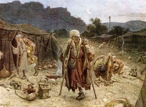 Los cuatro leprosos saqueando el campamento de los sirios