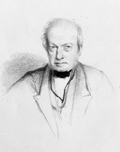 Retrato del botánico escocés Robert Brown (1773-1858), c.1849 (dibujo)