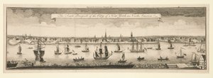 La perspectiva sur de la ciudad de Nueva York en América del Norte de William Burgis