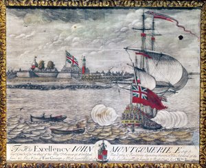 A Su Excelencia John Montgomerie Esq. (Vista de Fort George) de William Burgis