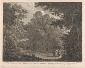 Una vista en la Villa Madama, cerca de Roma, llamada II Teatro de William Byrne