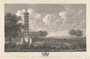 Pabellón chino en un paisaje europeo de William Byrne