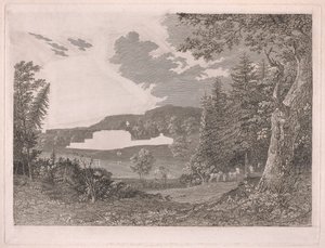 Fonthill como era antes de las alteraciones del Sr. Beckford de William Byrne