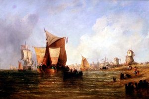 Envío en el Dort, Holanda de William Calcott Knell