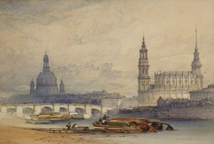 Dresde desde el río Elba, 1853 de William Callow
